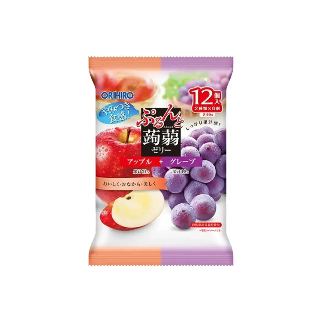 KONNYAKU JELLY APPLE&GRAPE 240G كونياكو جيلي تفاح وعنب 240 جم