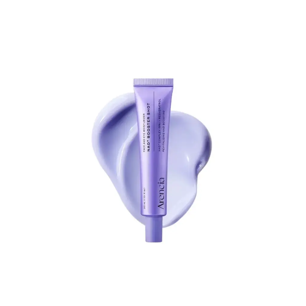 ARENCIA NAD SERUM BOOSTER SHOT 30ML WITH 5% NAD COMPLEX &RESVERATROL HYDRATION   سيروم "أرينسيا" (ARENCIA) المعزز بـ NAD (حجم 30 مل) - تركيبة مرطبة تحتوي على مركب NAD بتركيز 5% والريسفيراترول.