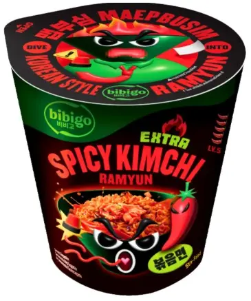 BIBIGO CUP NOODLE (SPICY KIMCHI) 98G نودلز بيبجو كوب (كيمتشي حار) 98 غرام