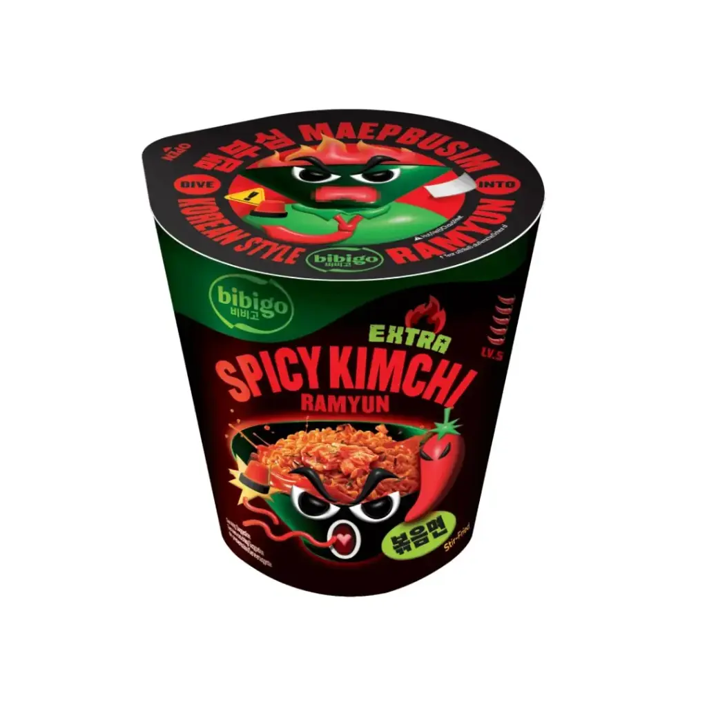 CJ BIBIGO CUP NOODLE (SPICY KIMCHI) 98G نودلز بيبجو كوب (كيمتشي حار) 98 غرام