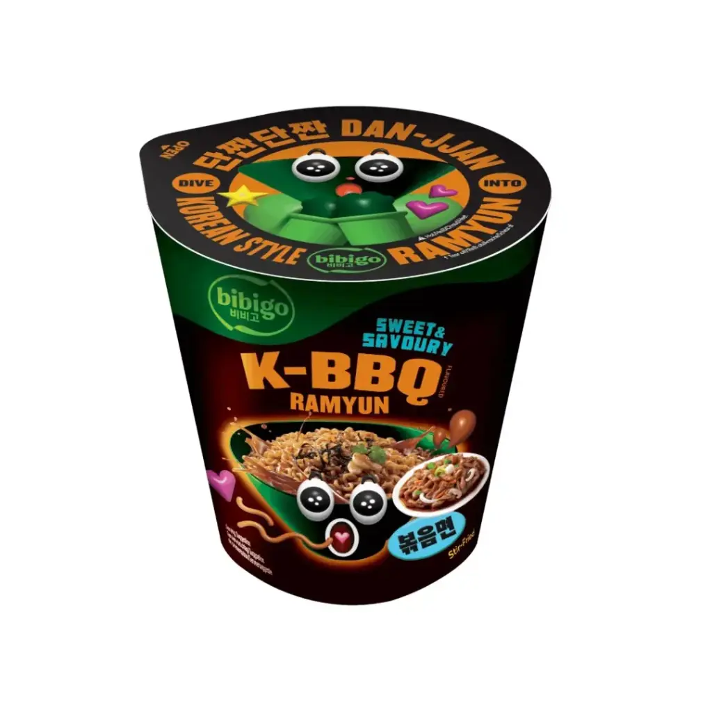 BIBIGO CUP NOODLE (K-BBQ) 98G نودلز بيبجو كوب (كيه-باربيكيو) 98 غرام
