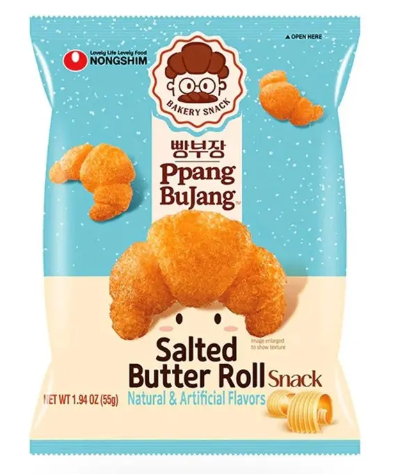 PPANG BUJANG SALTED BUTTER  ROLL 55G بي بانج بوجانج رول الزبدة المملحة 55 جرام