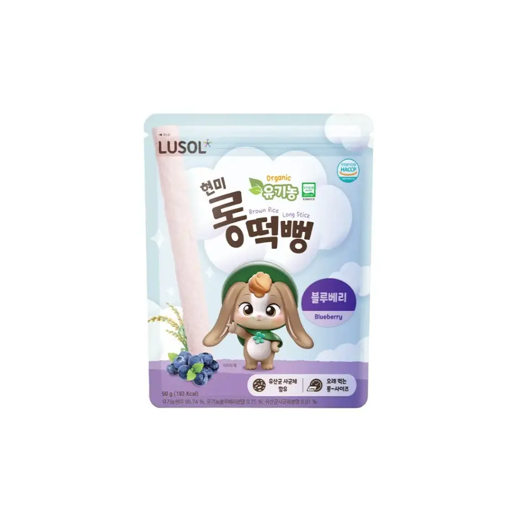 LUSOL BROWN RICE LONG STICK BLUEBERRY 30G أرز بني طويل بنكهة التوت 30 غرام  