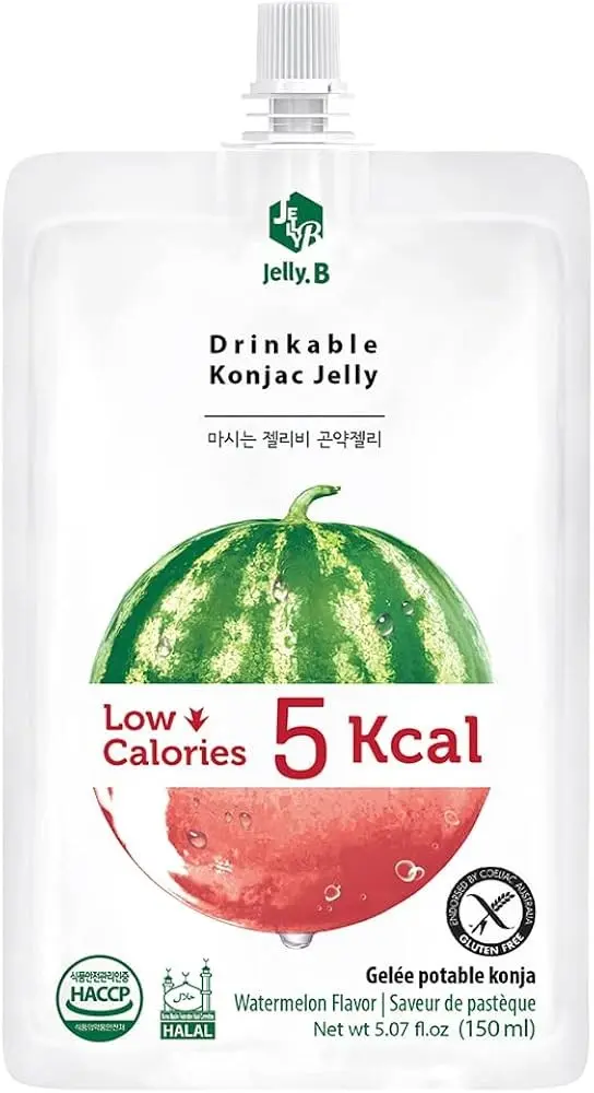 DRINKABLE KONJAC JELLY WATERMELON 150ML جيلي كونجاك قابل للشرب بنكهة البطيخ 150 مل