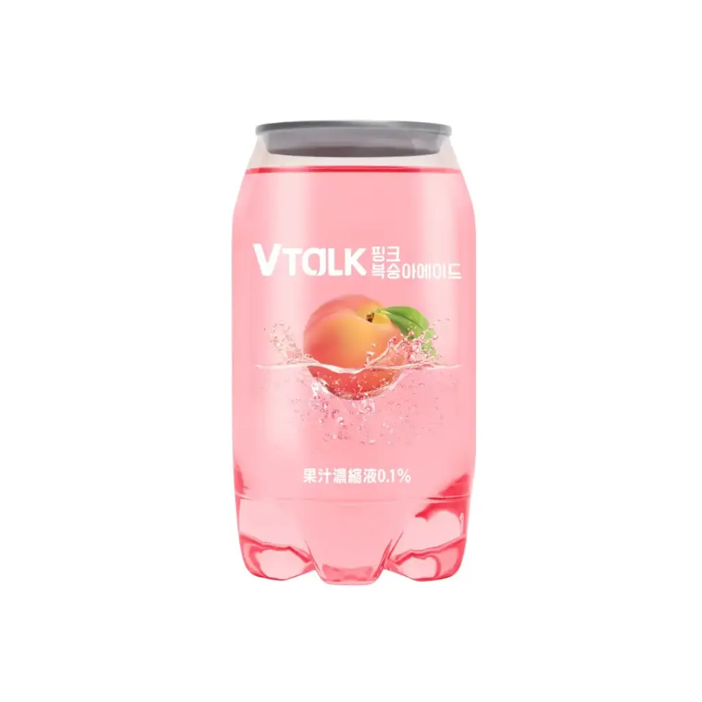 VTALK PINK PEACH ADE 350ML   عصير في توك بالخوخ الوردي - 350 مل 