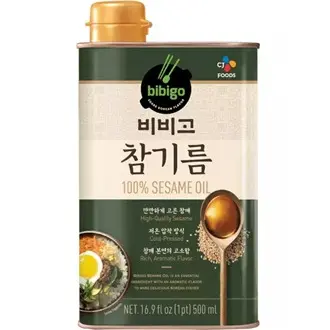 CJ BIBIGO SESAME OIL 500ML زيت السمسم سي جيه بيبيجو ٥٠٠ مل