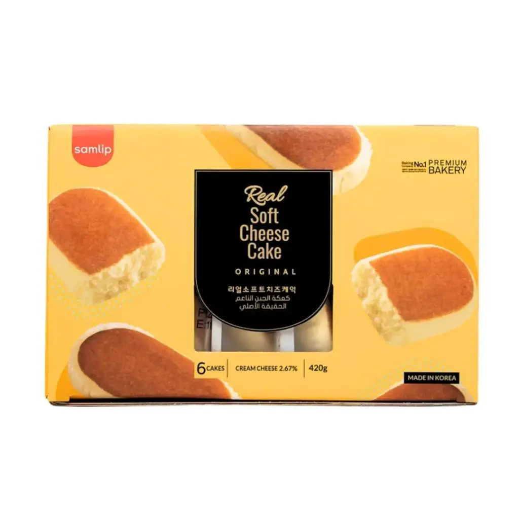 SAMLIP REAL SOFT CHEESE CAKE ORIGINAL 420G كيكة الجبنة الناعمة الحقيقية من سامليب، 420 غرام                                  