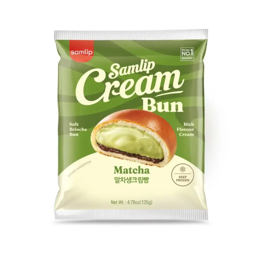 SAMLIP CREAM BUN MATCHA 135G كعكة كريم سامليب ماتشا 135 جرام