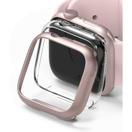 APPLE WATCH 41MM SLIM-CLEAR(1P) + PINK(1P)                                             ساعة ابل 41 مم - نحيفة - شفافة (قطعة واحدة) + وردية (قطعة واحدة)