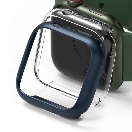 APPLE WATCH 45MM SLIM-CLEAR(1P) + METALLIC BLUE(1P)                                                                  ساعة ابل 45 مم - نحيفة - شفافة (قطعة واحدة) + زرقاء معدنية (قطعة واحدة)