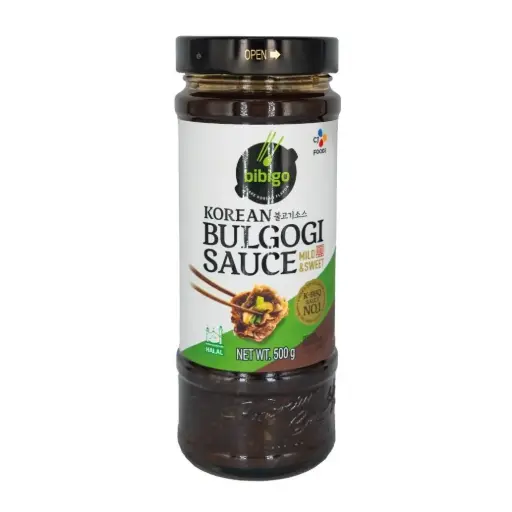 CJ BIBIGO KOREAN BULGOGI SAUCE (MILD SWEET) 500G صلصة سي جيه بيبيجو الكورية بولجوجي (حلوة قليلاً) 500 غرام                                        