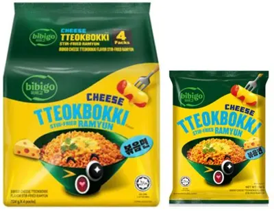 BIBIGO CHEESE TTEOKBOKKI STIR-FRIED RAMYUN 127G                                                                         بيبيجو جبنة تيوكبوكي راميون مقلية 127 جم