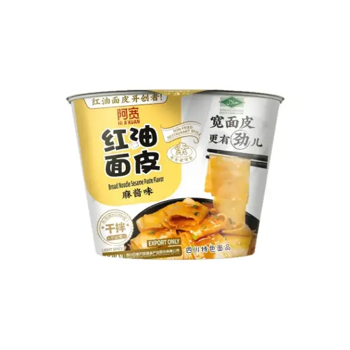 BROAD NOODLE SESAME PASTE FLAVOR BOWL 115G نودلز عريضة بنكهة معجون السمسم 115 جرام 