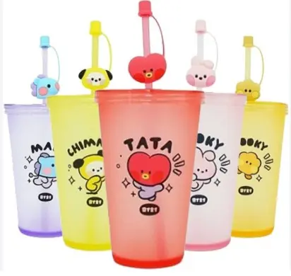 BT21 MININI TUMBLER (WITH STRAW) كوب BT21 ميني (مع قشة) 