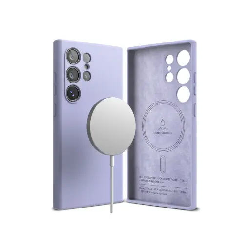 GALAXY S24 ULTRA - SILICONE MAGNETIC (LAVENDER) جالكسي S24 ألترا - سيليكون مغناطيسي (لافندر)                                                