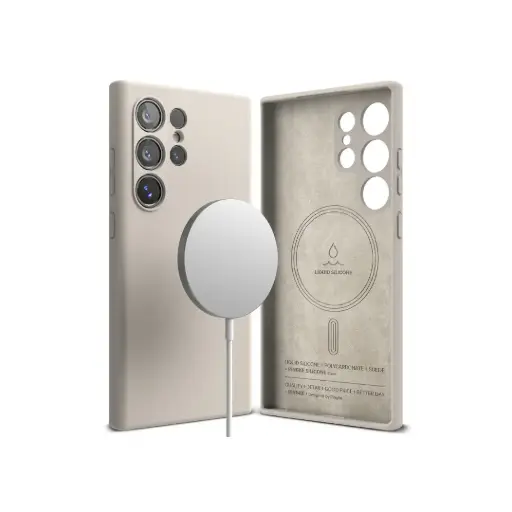 GALAXY S24 ULTRA - SILICONE MAGNETIC (STONE) جالكسي S24 ألترا - سيليكون مغناطيسي (حجري)