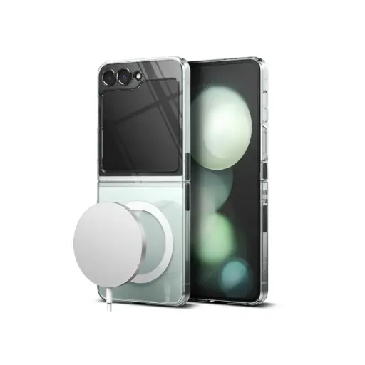 GALAXY Z FLIP 5 - SLIM MAGNETIC (CLEAR)   جالكسي زد فليب 5 - نحيف مغناطيسي (شفاف)
