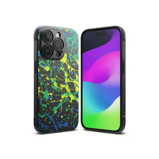 IPHONE 15 PRO -  ONYX DESIGN (ACTION PAINTING)                                                       آيفون 15 برو - تصميم أونيكس (رسم الحركة)