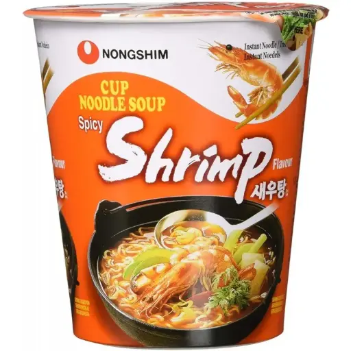 NONGSHIM SHRIMP CUP NOODLE 67G نودلز نونغشيم بالروبيان 67 غرام