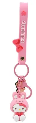 SANRIO HELLO KITTY ANIMAL COSTUME FIGURE KEYRING سلسلة مفاتيح على شكل شخصية حيوان هالو كيتي من سانريو