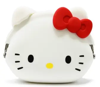 SANRIO HELLO KITTY SILICON COIN PURSE محفظة نقود سيليكون من سانريو بتصميم هالو كيتي 
