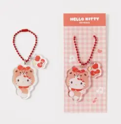 SANRIO HELLO KITTY COSPLAY TRANSPARENT KEYRING سلسلة مفاتيح شفافة من سانريو بتصميم هالو كيتي