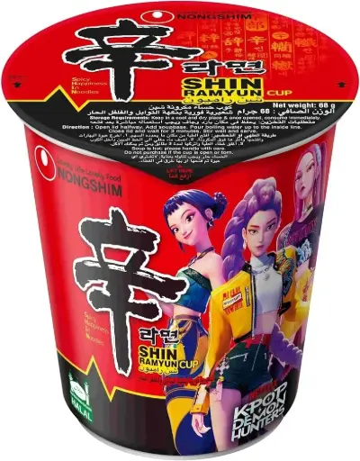 NONGSHIM SHIN CUP NOODLES 68G نودلز نونغشيم شين كوب 68 غرام   
