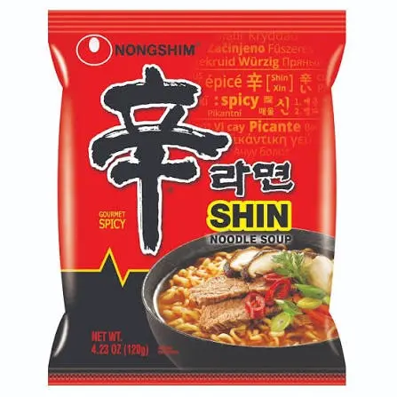 NONGSHIM SHIN RAMYUN NOODLES 120G نودلز راميون نونغشيم شين 120 غرام