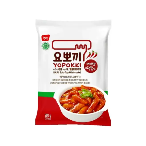 YOPOKKI HALAL SPICY POUCH 240G كيس يوبوكي حلال حار 240 جرام