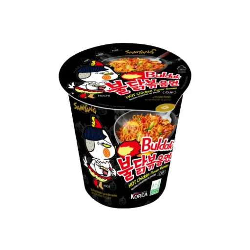 HOT CHICKEN FLAVOR RAMEN ORIGINAL CUP 70G رامين بنكهة الدجاج الحار، كوب أصلي 70 غرام