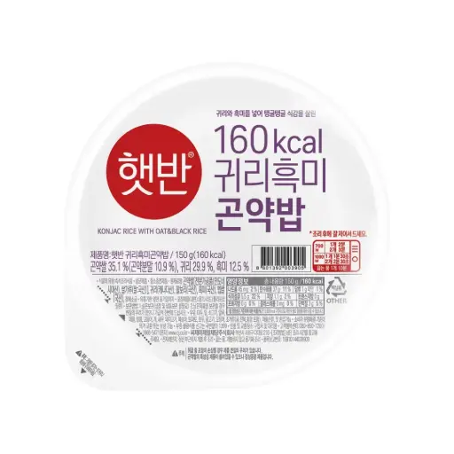 OAT BLACK KONJAC RICE 150G أرز الشوفان الأسود الكونجاك 150 جرام