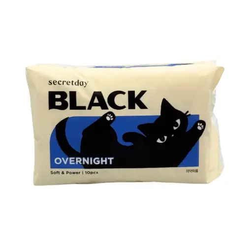 SECRETDAY BLACK OVERNIGHT 10PCS 300G سيكريت داي بلاك أوفر نايت ١٠ قطع ٣٠٠ غرام