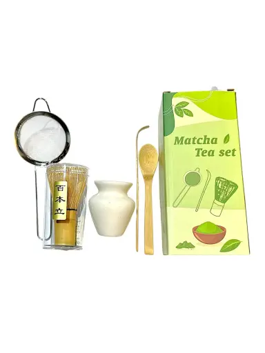 MATCHA SET 5 PCS WITH BOX مجموعة ماتشا 5 قطع مع علبة