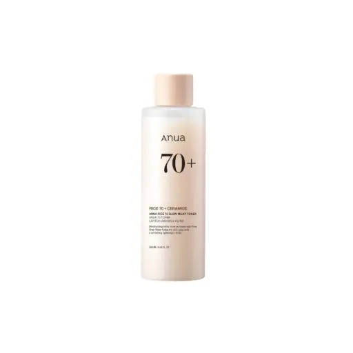ANUA-RICE 70 GLOW MILKY TONER 250ML تونر حليبي متوهج من أنوا-رايس 70، 250 مل