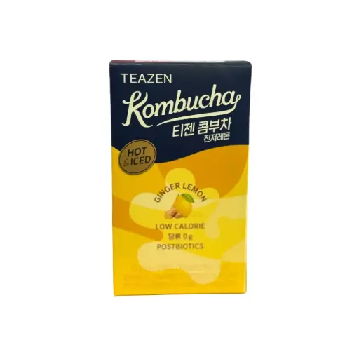 TEAZEN KOMBUCHA GINGER & LEMON 50G تيزان كومبوتشا الزنجبيل والليمون 50 جرام