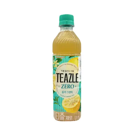 TEAZLE ZERO CITRON & GREEN TEA PET 500ML شاي تيزل زيرو بالليمون الأخضر والشاي الأخضر 500 مل 