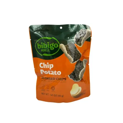 BIBIGO SEAWEED CHIP POTATO FLAVOR 40Gبيبيجو رقائق البطاطس بنكهة الأعشاب البحرية 40 جرام