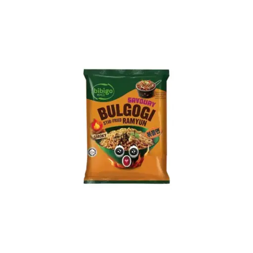 CJ BIBIGO SAVORY BULGOGI RAMYUN NOODLE 122G سي جي بيبيجو نودلز بولجوجي راميون اللذيذة 122 جرام