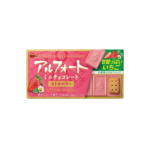 ALFORT MINI CHOCOLATE STRAWBERRY 55G ألفورت ميني شوكولاتة بالفراولة 55 جم