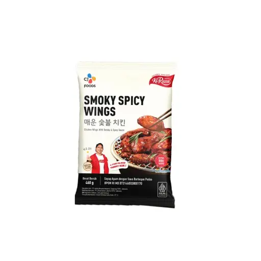 CJ SMOKY SPICY WINGS 460G أجنحة سي جيه المدخنة والحارة 460 غرام