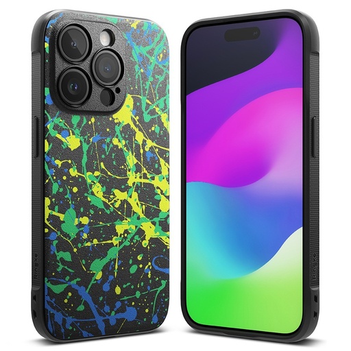 IPHONE ONYX DESIGN IPHONE 15 PRO MAX ACTION PAINTING (BASIC)   رسم حركة ONYX DESIGN لجهاز iPhone 15 PRO MAX (أساسي)