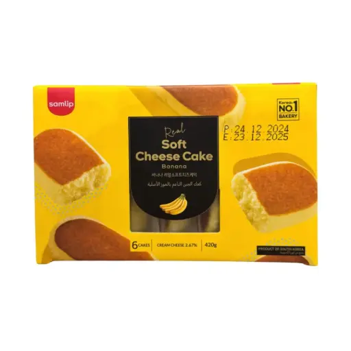 SAMLIP REAL SOFT CHEESE CAKE BANANA 420G كيكة الجبنة الناعمة الحقيقية سامليب بالموز 420 جرام