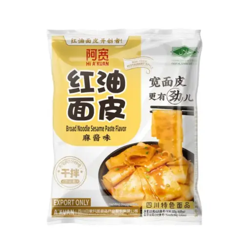 BROAD NOODLE SESAME PASTE FLAVOR 115G نودلز عريضة بنكهة معجون السمسم 115 جرام